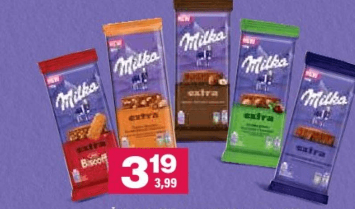 Milka Čokolada 190 g - Akcija v trgovini Mercator