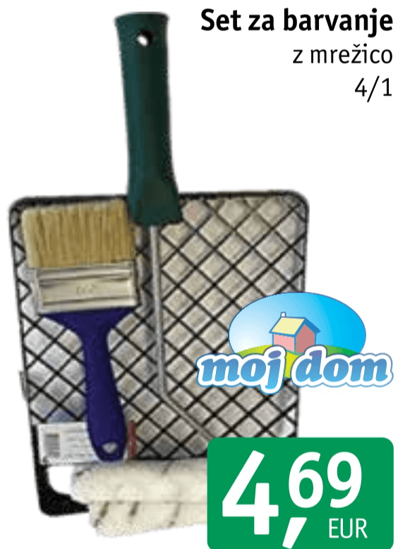 Moj Dom set za barvanje 4/1 Akcija v trgovini Jager