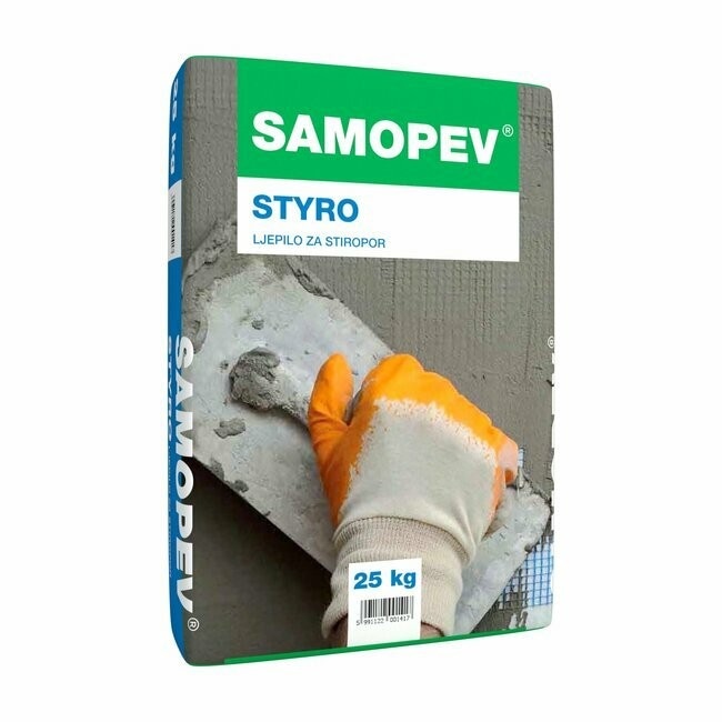 Samopev Styro lepilo za fasado 25 kg Akcija v trgovini Pevex