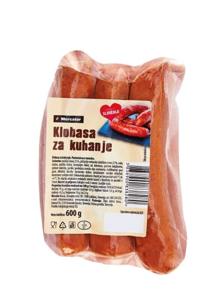Klobasa za kuhanje 600 g Mercator Akcija v trgovini Mercator