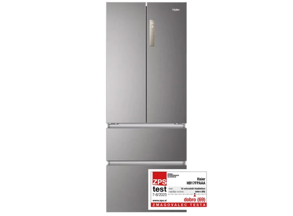 Haier Hladilnik s francoskimi vrati HB17FPAAA 306/140 L - Akcija v trgovini Merkur
