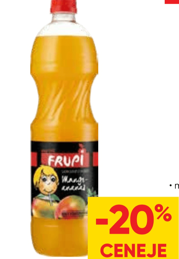 Sirup Frupi 1 l - Akcija v trgovini Tuš