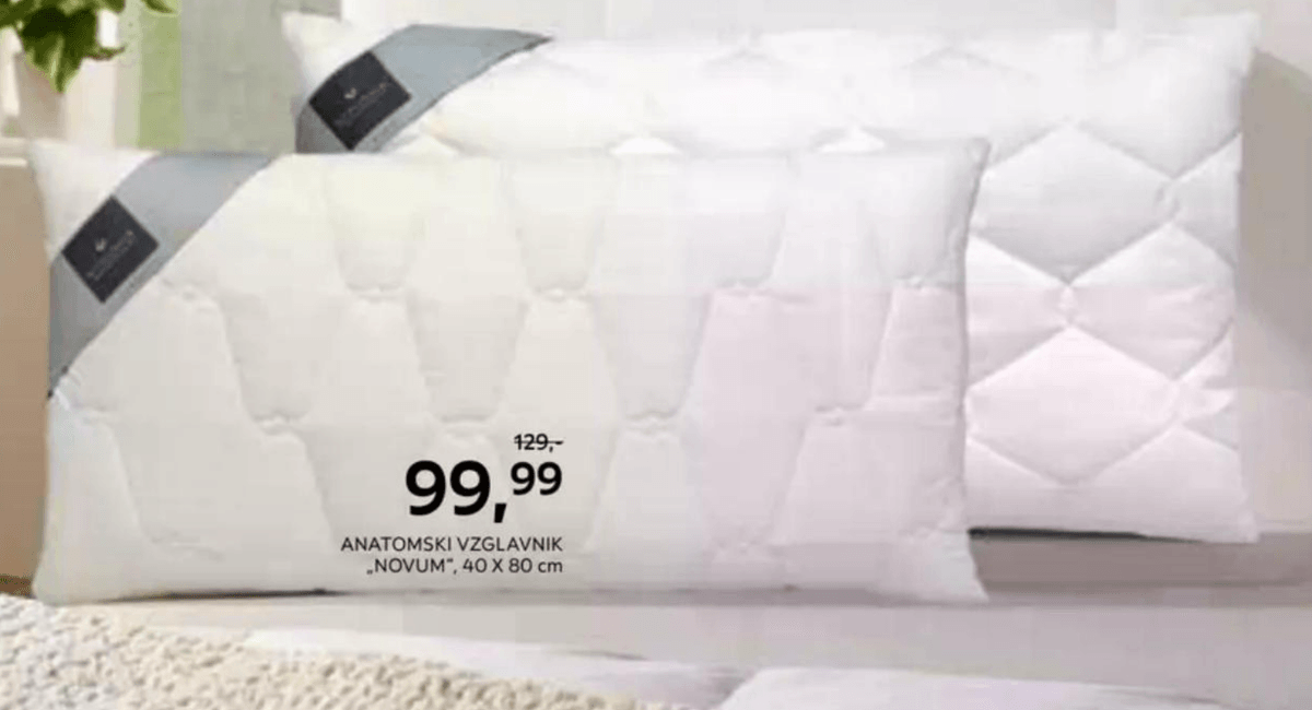 Anatomski vzglavnik Novum 40 X 80 cm sleeptex - Akcija v trgovini Lesnina