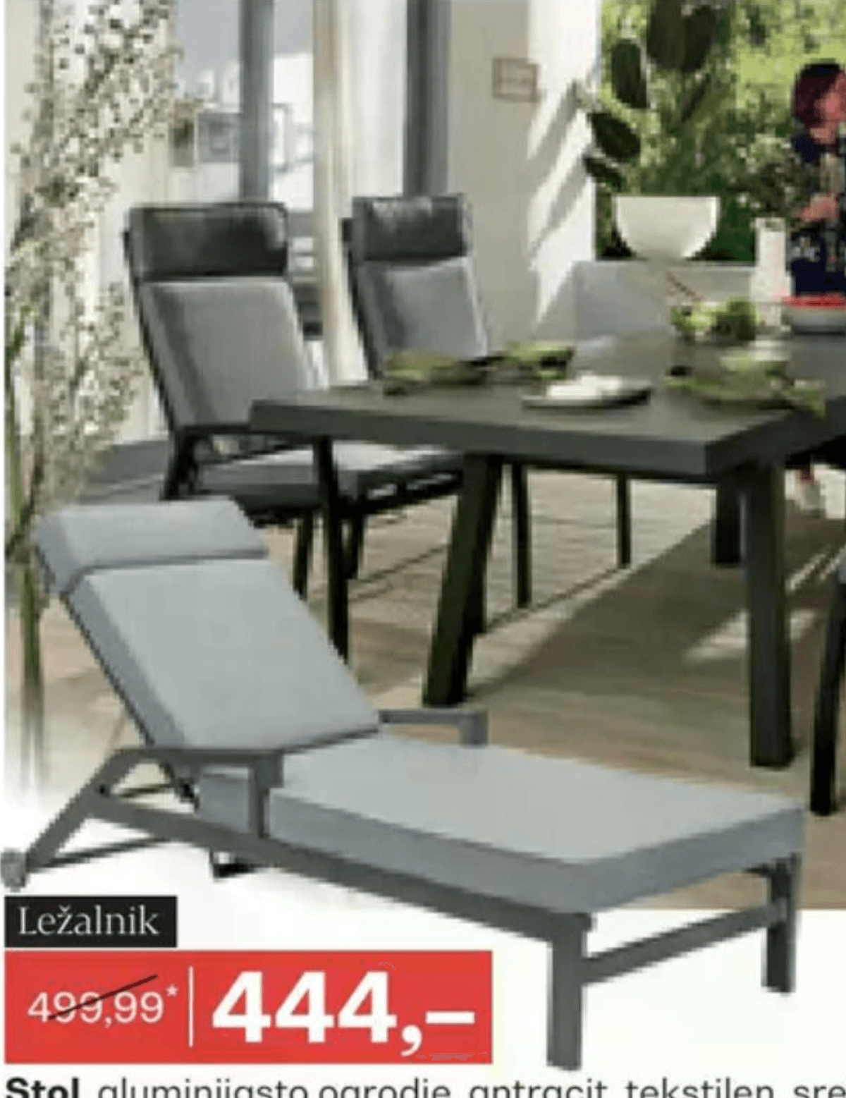 Ležalnik - Akcija v trgovini Rutar