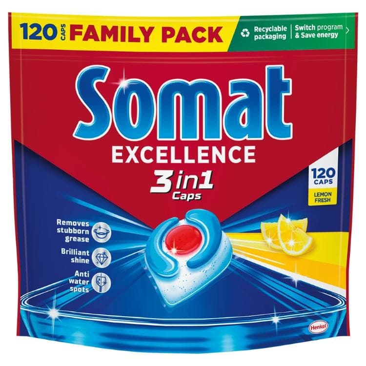 Somat Excellence 3 v 1 kapsule 120 pranj Akcija v trgovini Tuš