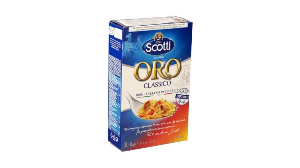 Dolgozrnati riž Oro 1 kg Scotti Akcija v trgovini Spar