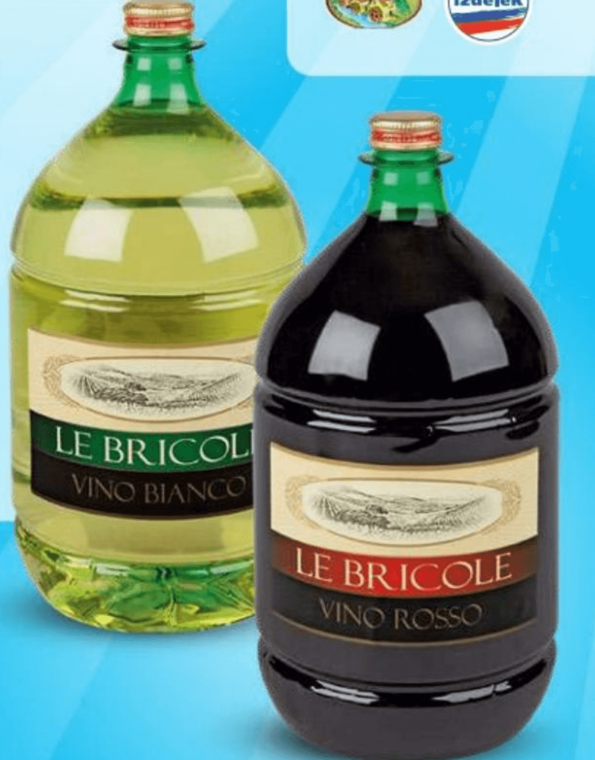 Le Bricole Belo/rdeče namizno vino 5 l Akcija v trgovini Eurospin