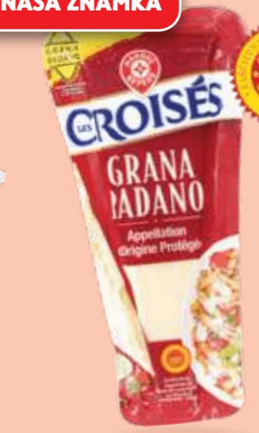 Trdi sir Grana Padano Croisés 200 g Akcija v trgovini E.Leclerc