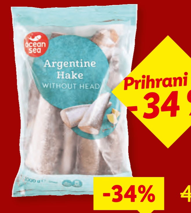 Oslič brez glave 1 kg Ocean sea - Akcija v trgovini Lidl