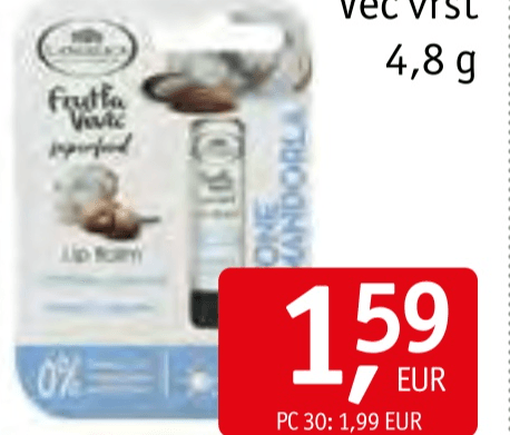 Mazilo za ustnice L'Angelica 4,8 g Akcija v trgovini Jager