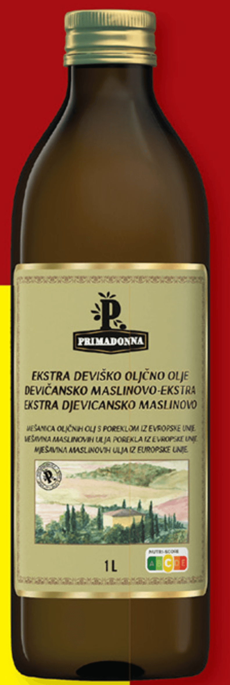 Primadonna Ekstra deviško oljčno olje 1 L Akcija v trgovini Lidl