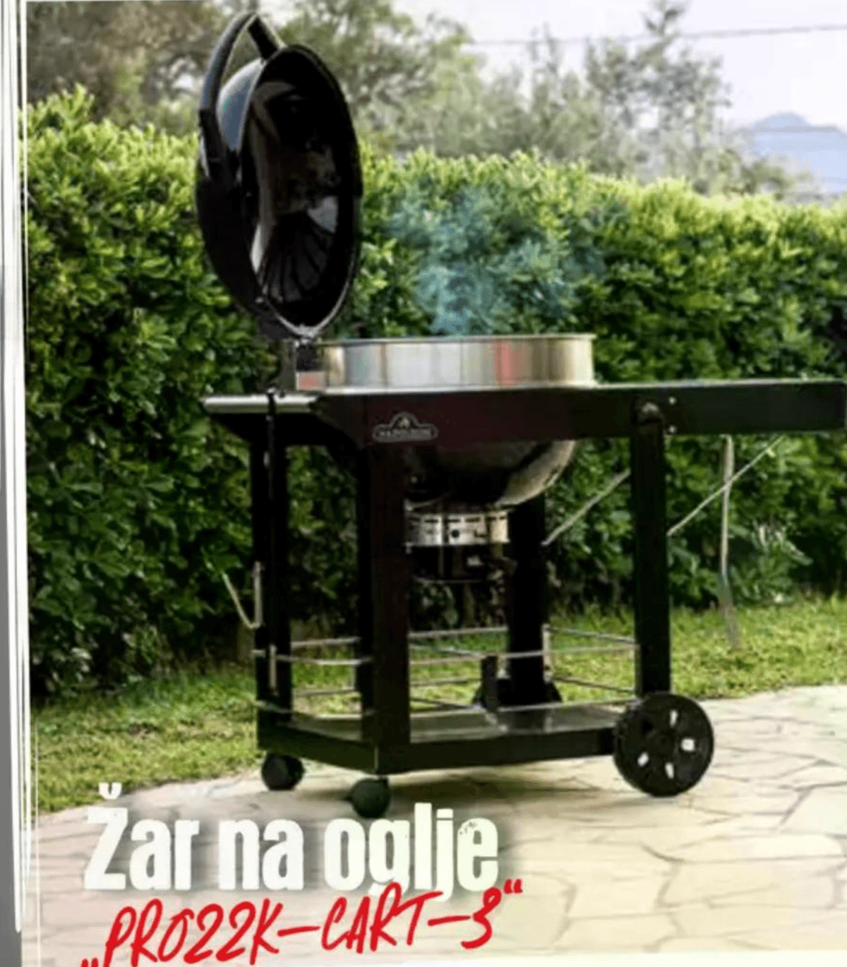 Žar na oglje Napoleon PRO22K-CART-3 Ø 57 cm, dim. 114 x 73 x 106 cm Akcija v trgovini Lesnina