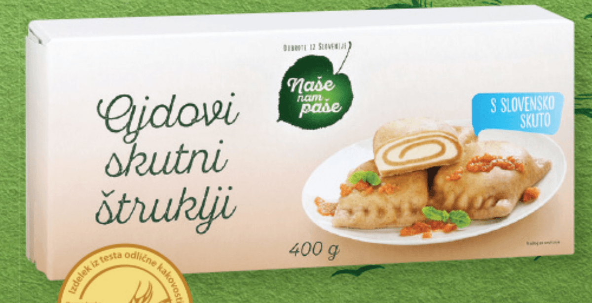 NAŠE NAM PAŠE Ajdovi skutni štruklji 400 g - Akcija v trgovini Lidl