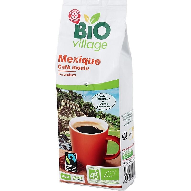 Mleta kava Mexique Bio Village 250 g - Akcija v trgovini E.Leclerc