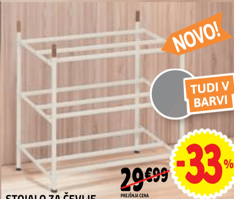 Stojalo za čevlje - Akcija v trgovini E.Leclerc
