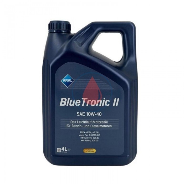 Motorno olje Aral Blue Tronic II SAE 10W40 4 L Akcija v trgovini Jager