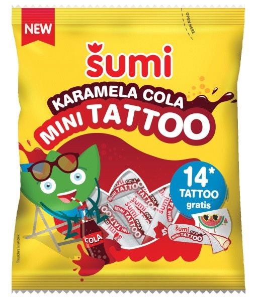 Šumi Mini Tattoo 74 g, 80 g ali 400 g Akcija v trgovini Mercator