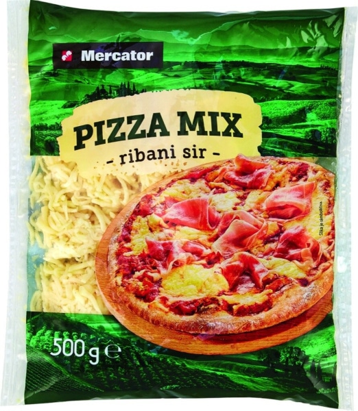 Ribani sir za pizzo mix Mercator 500 g - Akcija v trgovini Mercator