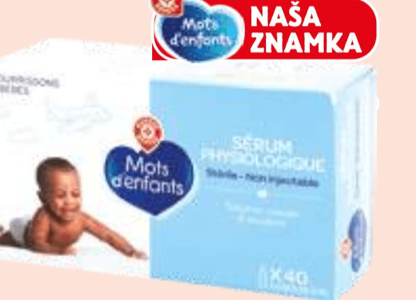 Mots d'enfants fiziološka raztopina 40x 5 ml Akcija v trgovini E.Leclerc