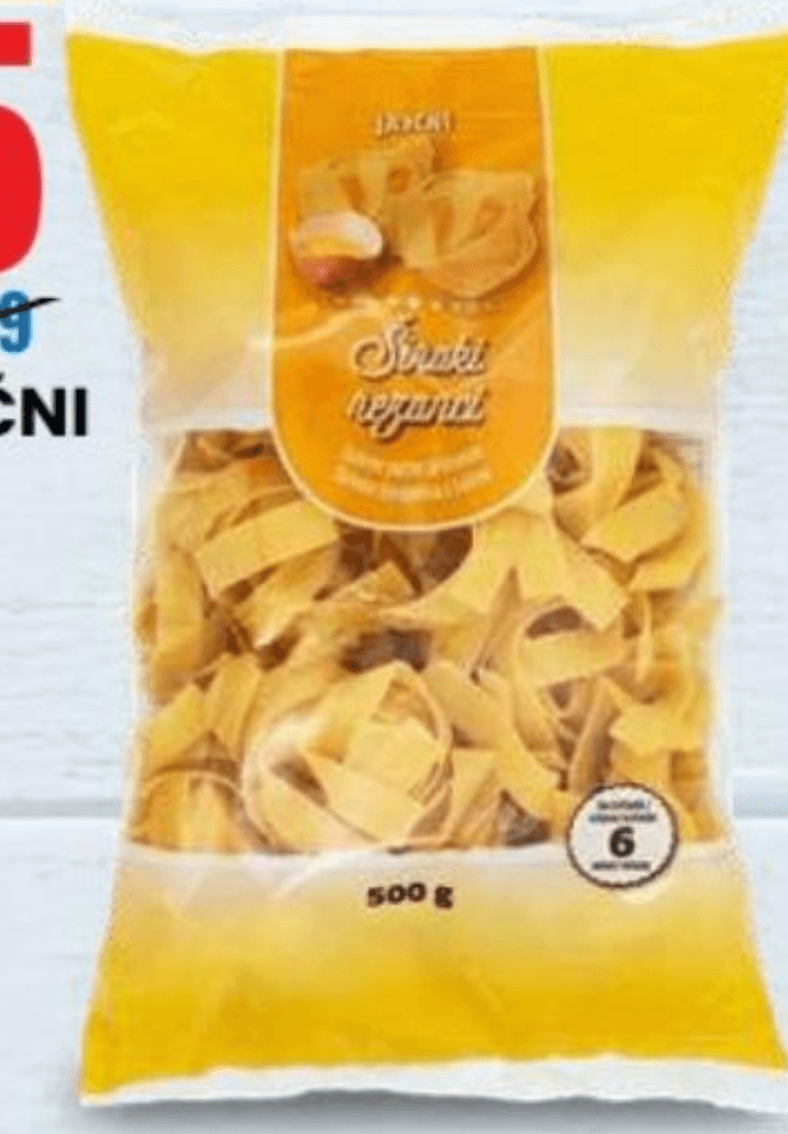 Široki jajčni rezanci 500 g TRE MULINI - Akcija v trgovini Eurospin