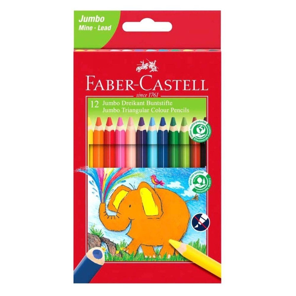 Faber-Castell Trikotne jumbo voščene barvice 12 kosov Akcija v trgovini Mueller