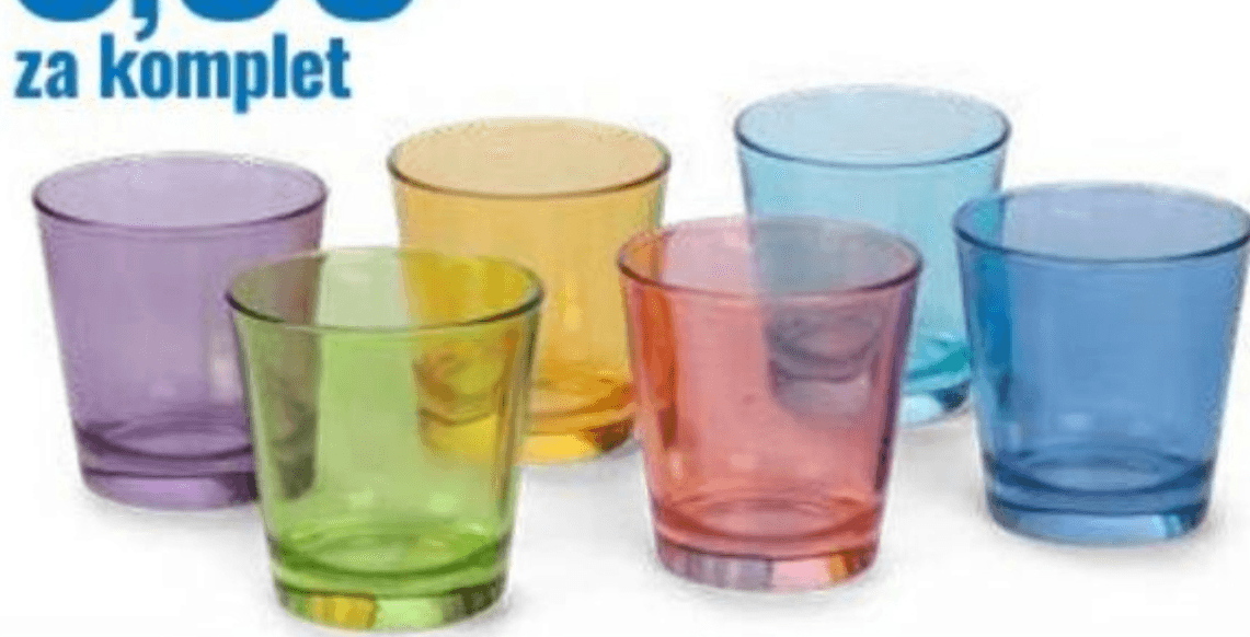 Komplet 6 kozarcev Portovenere 6 kom - Akcija v trgovini Eurospin