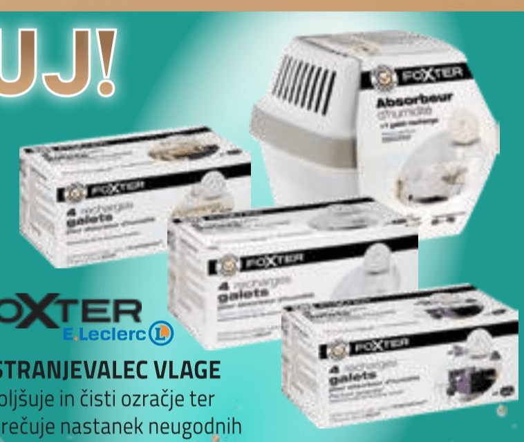 Foxter odstranjevalec vlage 450 g Akcija v trgovini E.Leclerc