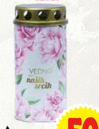 Papirnata sveča Rose Gold ca. 180 mm SVEČARSTVO ŠEŠKO Akcija v trgovini E.Leclerc