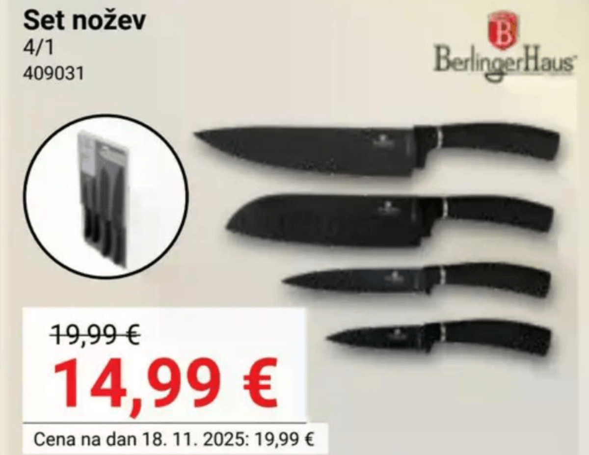 Set nožev 4/1 - Akcija v trgovini Pevex