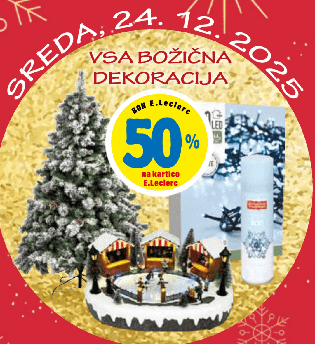 Božično drevesce Akcija v trgovini E.Leclerc
