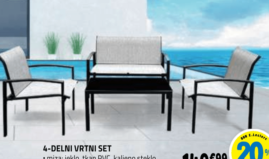 4-delni vrtni set - Akcija v trgovini E.Leclerc