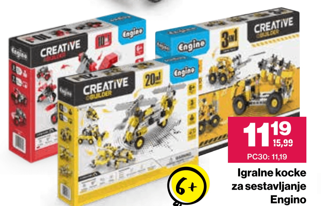 Igralne kocke za sestavljanje Engino - Akcija v trgovini Mercator