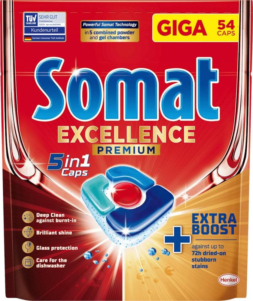Somat Excellence Premium 5in1 Caps 54 CAPS Akcija v trgovini Mercator
