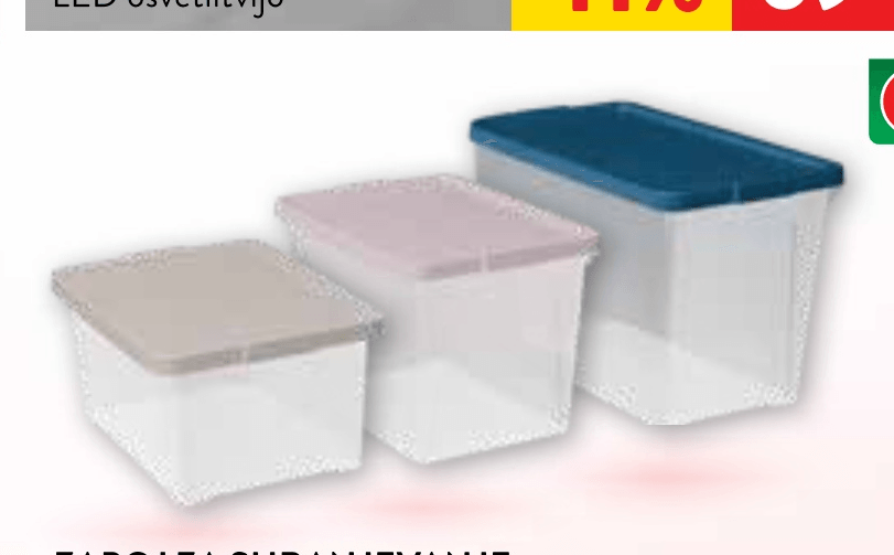 Zaboj za shranjevanje s pokrovom - Akcija v trgovini Spar