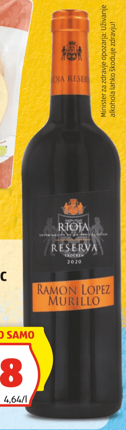 Baron Amarillo Rioja Reserva DOC 0,75 l - Akcija v trgovini Hofer