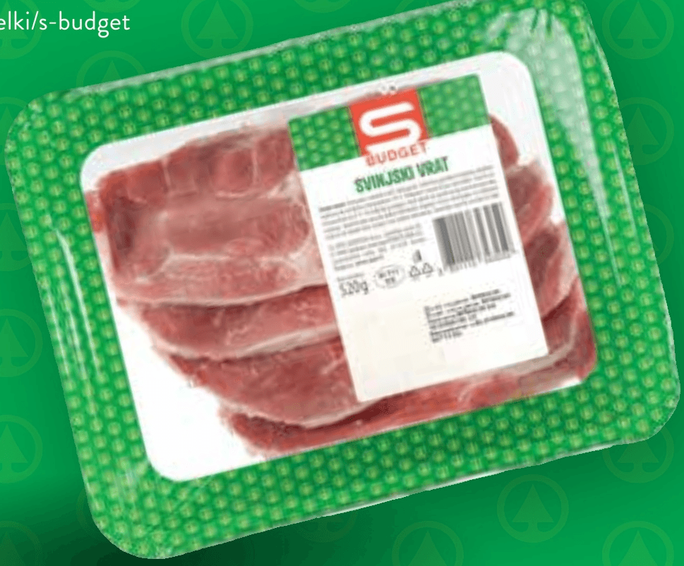 Svinjski vrat zrezki 520 g S-BUDGET - Akcija v trgovini Spar