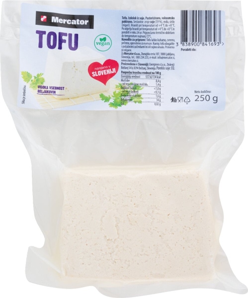 Tofu sojin 250 g Mercator - Akcija v trgovini Mercator