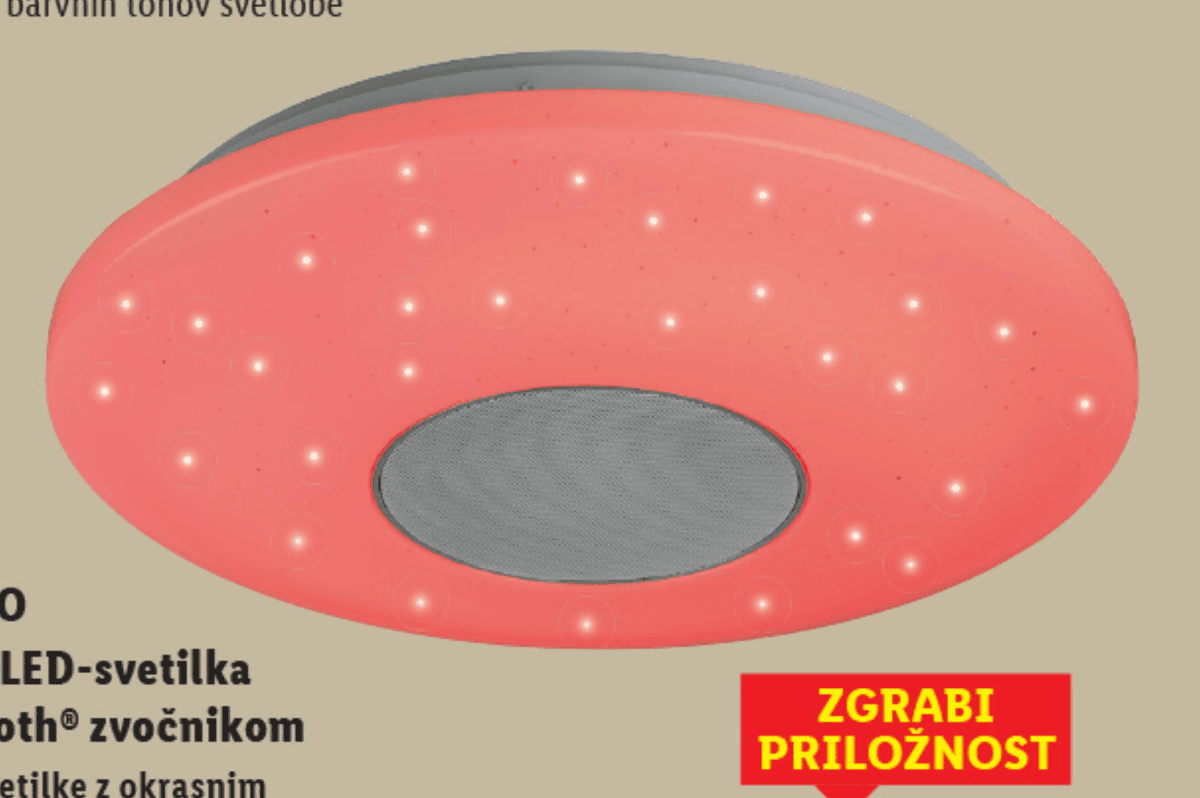 LIVARNO Stropna LED-svetilka z Bluetooth® zvočnikom Akcija v trgovini Lidl