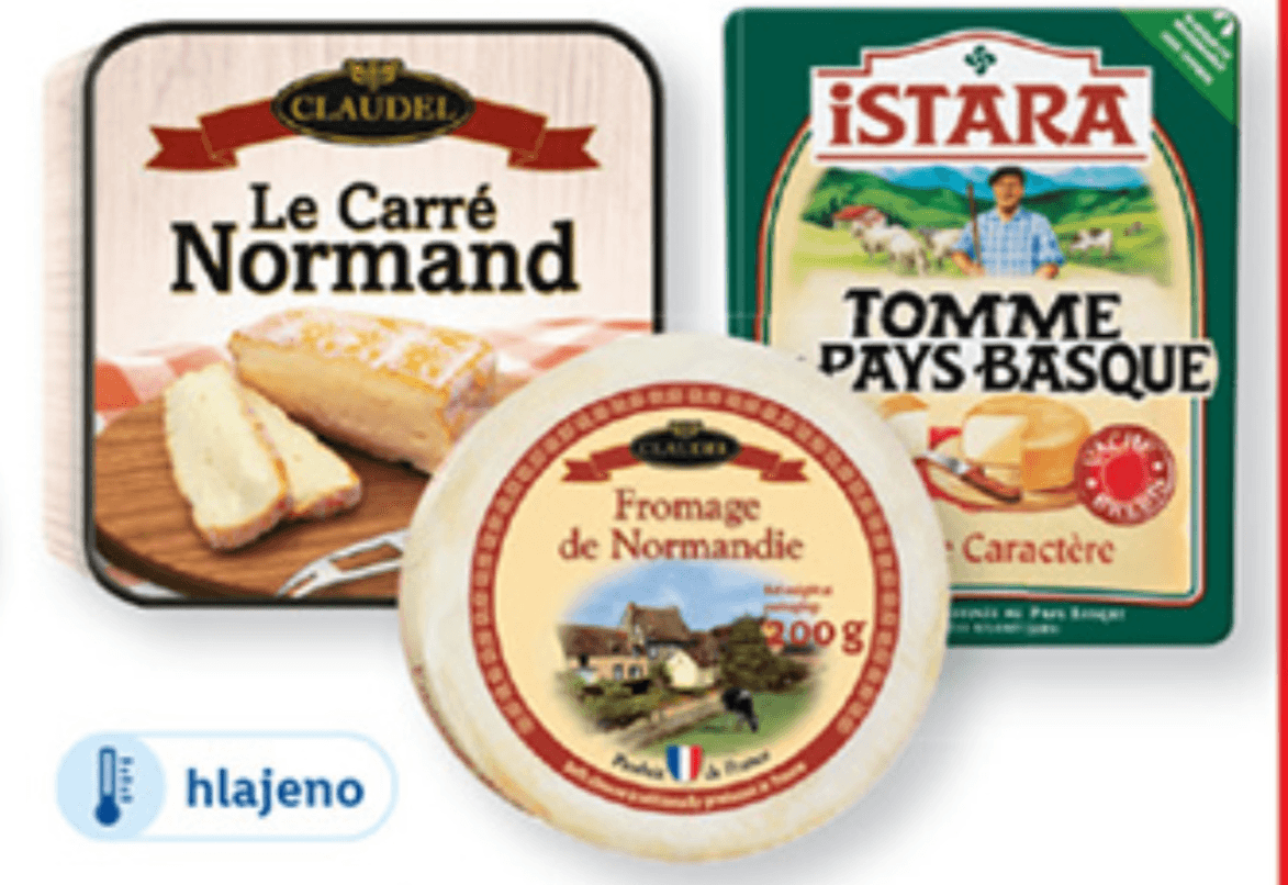 Claudel/Istara Izbor sirov 150-220 g Akcija v trgovini Lidl