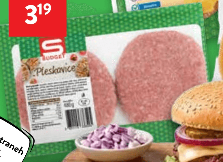Pleskavice 480 g S Budget - Akcija v trgovini Spar
