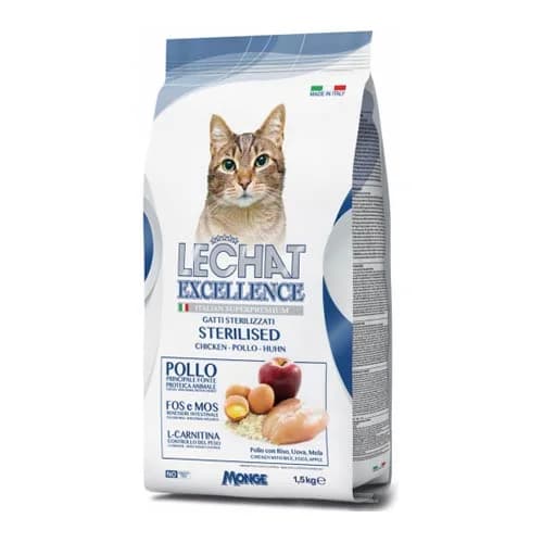 Lechat Excellence hrana za sterilizirane mačke s piščancem 1,5 kg Akcija v trgovini Dm