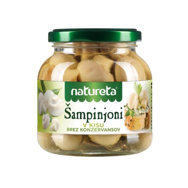 Šampinjoni v kisu Natureta 530 g Akcija v trgovini E.Leclerc