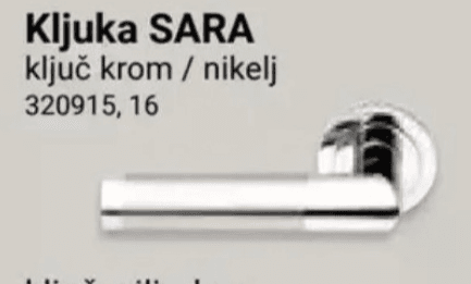 Kljuka SARA Akcija v trgovini Pevex