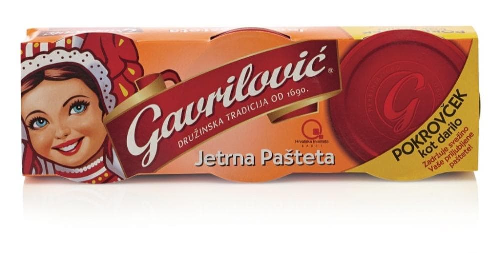 Jetrna pašteta Gavrilović 3x 100 g + 100 g Akcija v trgovini E.Leclerc