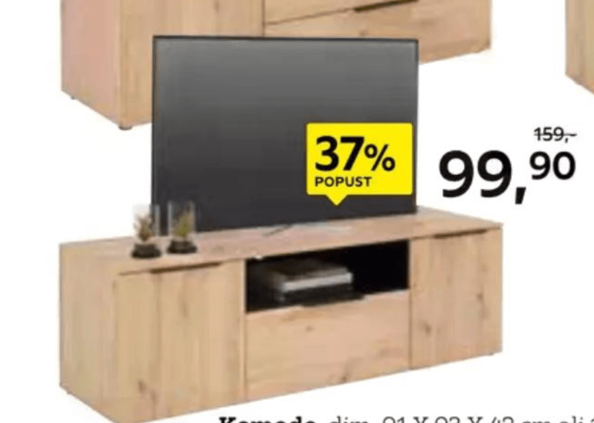 TV-element 160 X 51 X 50 cm xora Akcija v trgovini Lesnina