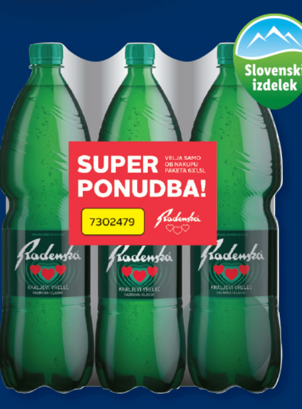 Radenska Gazirana mineralna voda 6 x 1,5 l - Akcija v trgovini Lidl