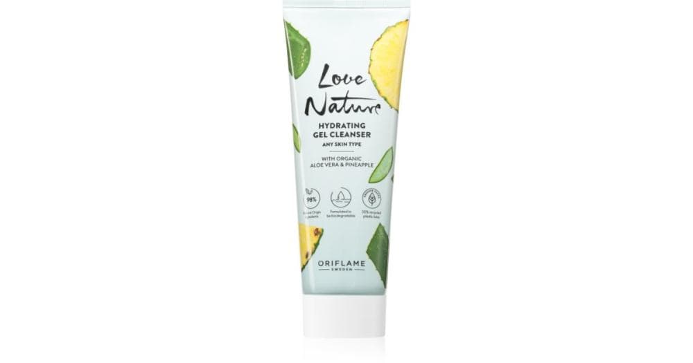 Love Nature vlažilni gel za čiščenje z aloe vero in ananasom 125 ml Akcija v trgovini Oriflame