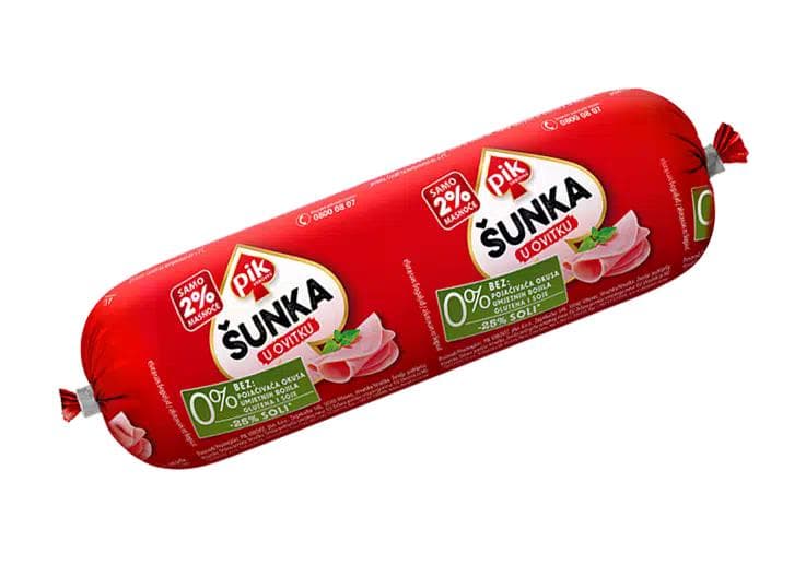 Šunka v ovitku Pik 350 g Akcija v trgovini Mercator