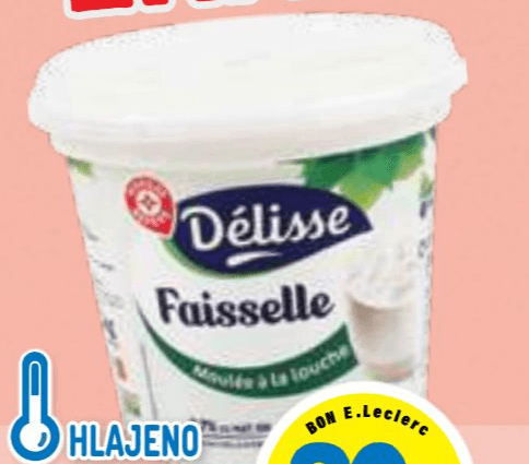 Delisse Faisselle skuta 1 kg Akcija v trgovini E.Leclerc