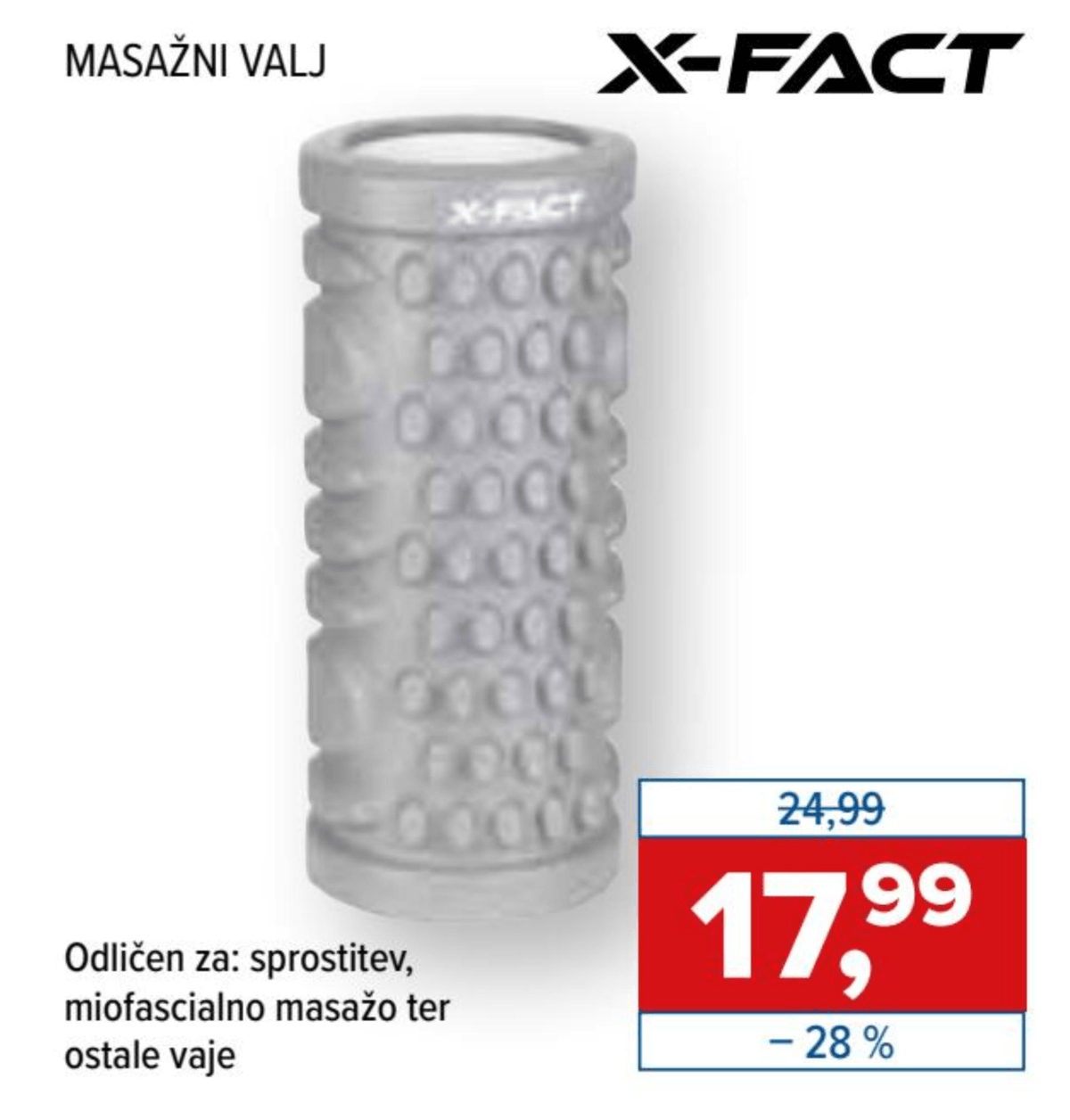 Masažni valj X-FACT - Akcija v trgovini Hervis